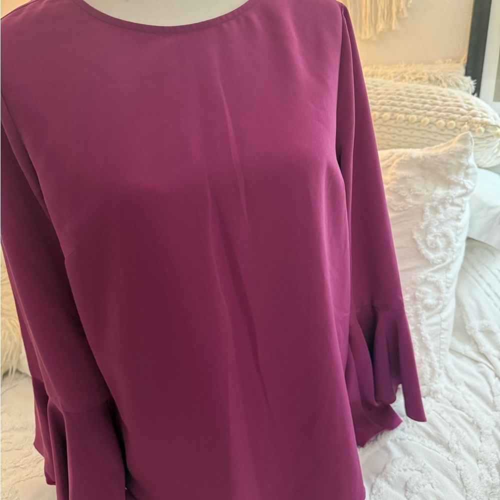 Halston Heritage Magenta Blouse - Picture 3 of 11